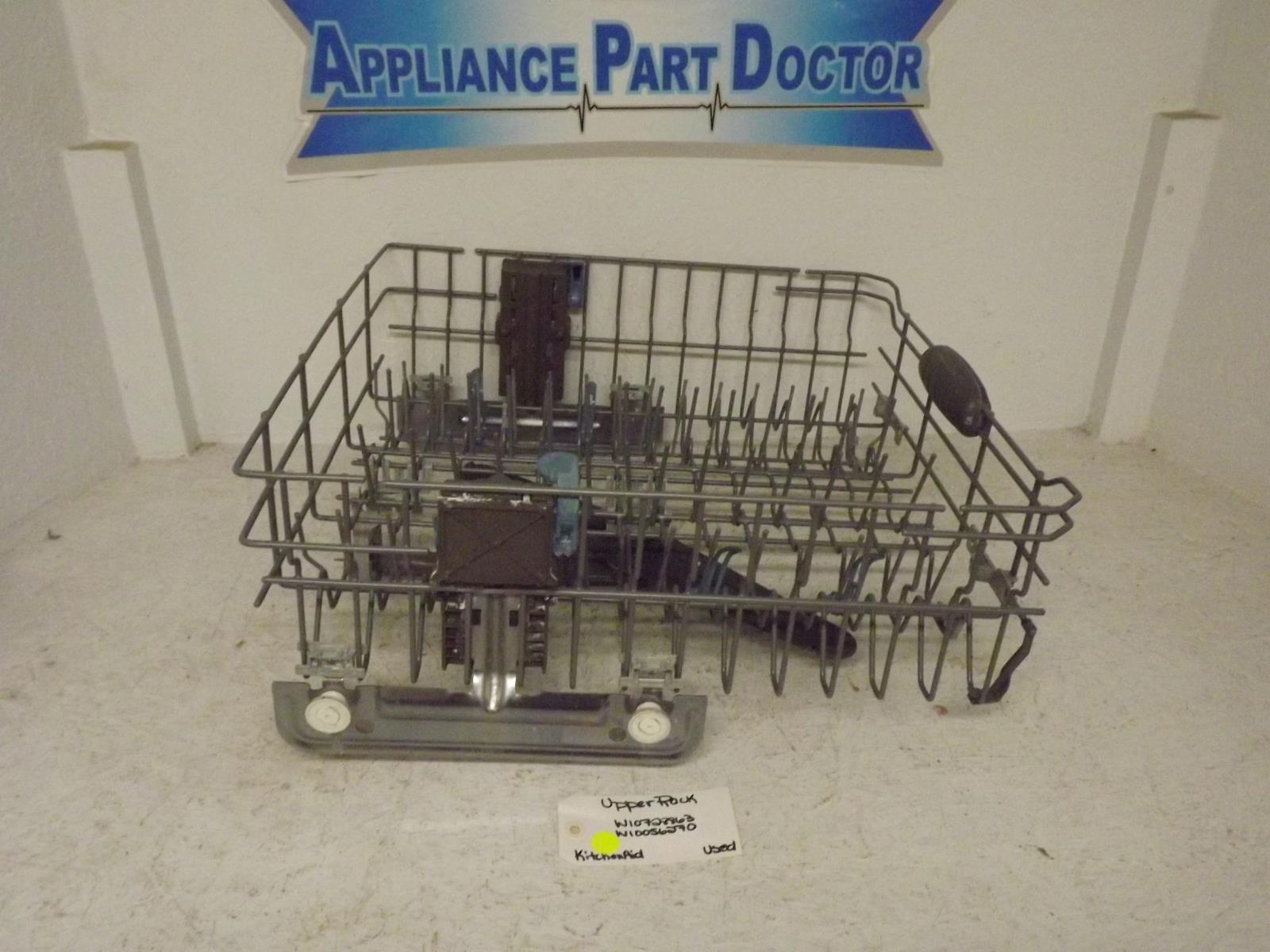 KitchenAid Dishwasher W10728863 W10056270 Upper Rack Used KitchenAid Dishwasher W10728863 W10056270 Upper Rack Used